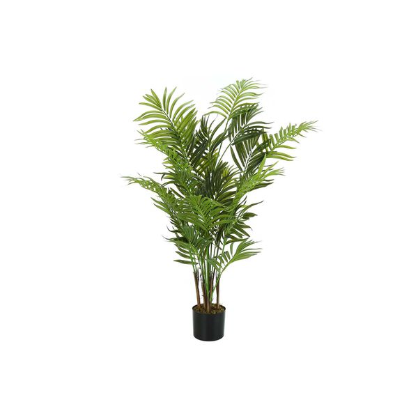 Black Green 47-Inch Indoor Faux Fake Floor Potted Decorative Artificial Plant, image 1